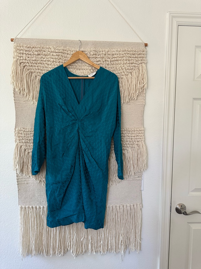 Sandro Aney Satin-Jacquard Mini Dress Nwt
